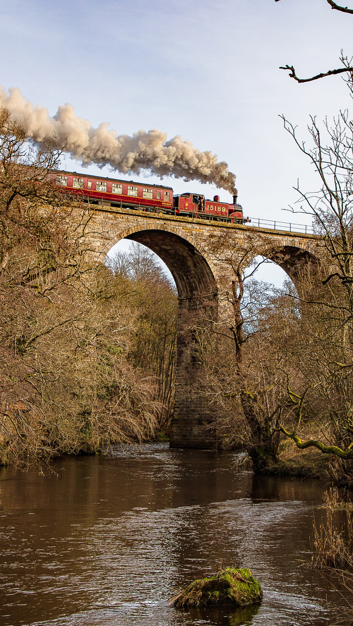 Caledonian 0-4-4T 15189 crossing the River Avon on the Boness and Kinneil Railway Feb 2026 pic2 Chris Paton.jpeg